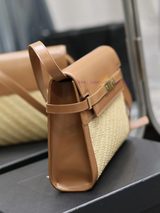 Yves Saint Laurent Bags Turquoise with woven pattern_Manhattan_ Flip Manhattan baguette bag, replacing the classic l 09nui96b - Image 5