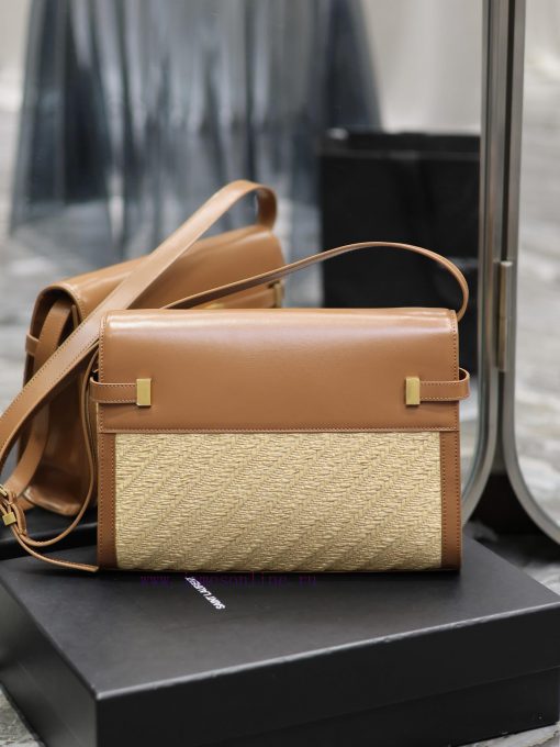 Yves Saint Laurent Bags Turquoise with woven pattern_Manhattan_ Flip Manhattan baguette bag, replacing the classic l 09nui96b - Image 6
