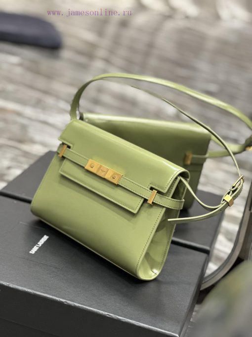 Yves Saint Laurent Bags 𝙈𝙖𝙣𝙝𝙖𝙩𝙖𝙣𝟮𝟰𝙘𝙢 Avocado Green_Synchronized with the new Manhattan baguette bag, small size 24cm bz2ecbuf - Image 4