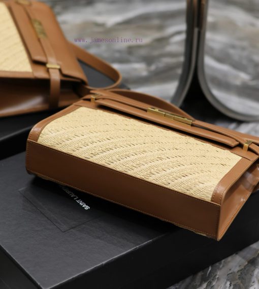 Yves Saint Laurent Bags Turquoise with woven pattern_Manhattan_ Flip Manhattan baguette bag, replacing the classic l 09nui96b - Image 7