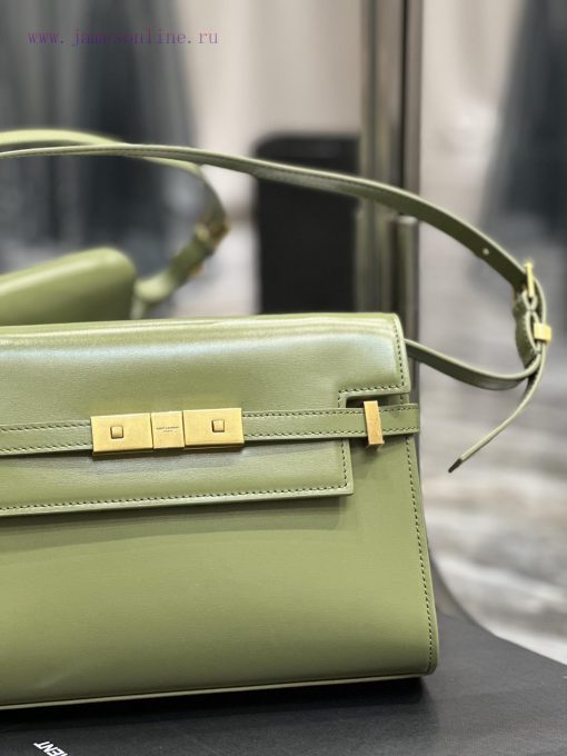 Yves Saint Laurent Bags 𝙈𝙖𝙣𝙝𝙖𝙩𝙖𝙣𝟮𝟰𝙘𝙢 Avocado Green_Synchronized with the new Manhattan baguette bag, small size 24cm bz2ecbuf - Image 5