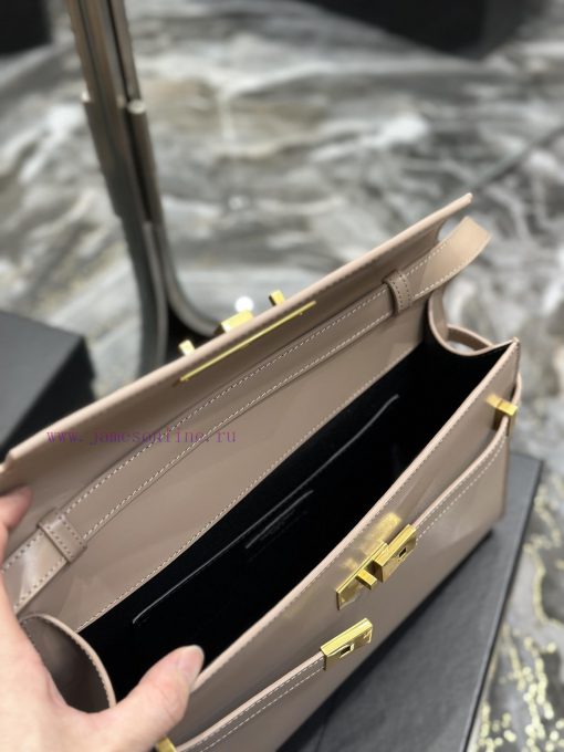 Yves Saint Laurent Bags Bean sand color_Manhattan_ Flip Manhattan baguette bag, replacing the classic logo with a lo l1hdztle - Image 10