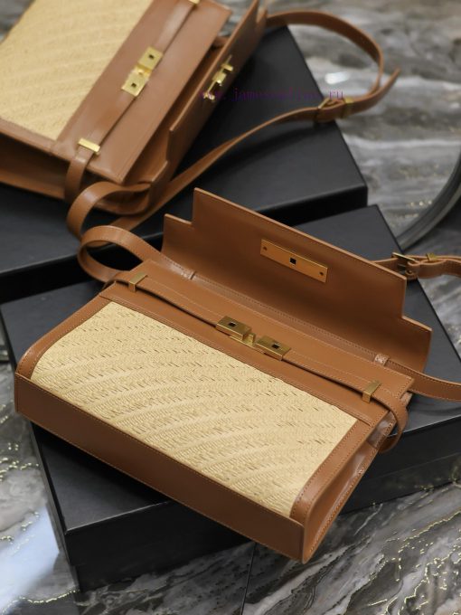 Yves Saint Laurent Bags Turquoise with woven pattern_Manhattan_ Flip Manhattan baguette bag, replacing the classic l 09nui96b - Image 9
