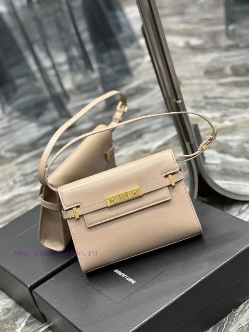 Yves Saint Laurent Bags 𝙈𝙖𝙣𝙝𝙖𝙩𝙖𝙣𝟮𝟰𝙘𝙢 Naked Pink_Synchronized with the new Manhattan baguette bag, small size 24cm, n b0l3iwqj - Image 3