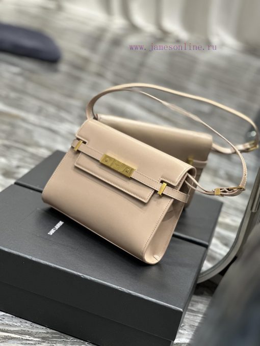Yves Saint Laurent Bags 𝙈𝙖𝙣𝙝𝙖𝙩𝙖𝙣𝟮𝟰𝙘𝙢 Naked Pink_Synchronized with the new Manhattan baguette bag, small size 24cm, n b0l3iwqj - Image 4