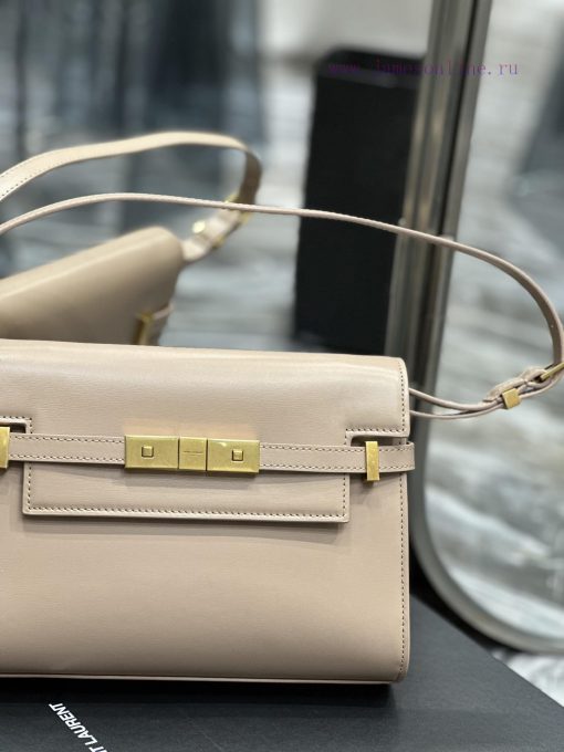 Yves Saint Laurent Bags 𝙈𝙖𝙣𝙝𝙖𝙩𝙖𝙣𝟮𝟰𝙘𝙢 Naked Pink_Synchronized with the new Manhattan baguette bag, small size 24cm, n b0l3iwqj - Image 5