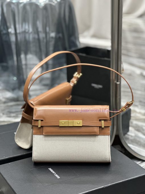 Yves Saint Laurent Bags 𝙈𝙖𝙣𝙝𝙖𝙩𝙖𝙣𝟮𝟰𝙘𝙢 New colors_Synchronized with the new Manhattan baguette bag, small size 24cm, n q7ffxske