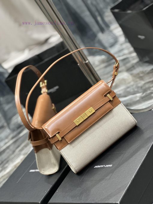 Yves Saint Laurent Bags 𝙈𝙖𝙣𝙝𝙖𝙩𝙖𝙣𝟮𝟰𝙘𝙢 New colors_Synchronized with the new Manhattan baguette bag, small size 24cm, n q7ffxske - Image 3