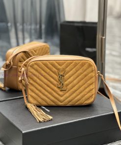 Yves Saint Laurent Bags NewLou camera bag _ earthy yellow frosted leather with cowhideTop level imported Italian cow ddb4yoi2