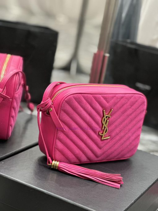 Yves Saint Laurent Bags NewLou Camera Bag _ Rose Red Matte with CowhideTop level imported Italian cowhide camera bag nqc06mt5 - Image 5