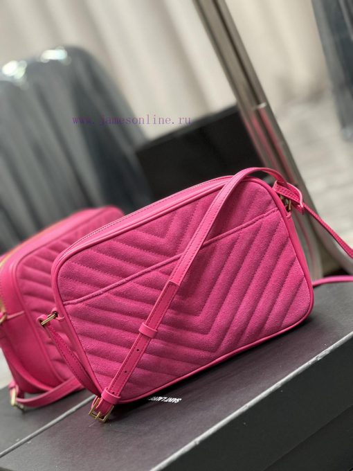 Yves Saint Laurent Bags NewLou Camera Bag _ Rose Red Matte with CowhideTop level imported Italian cowhide camera bag nqc06mt5 - Image 8