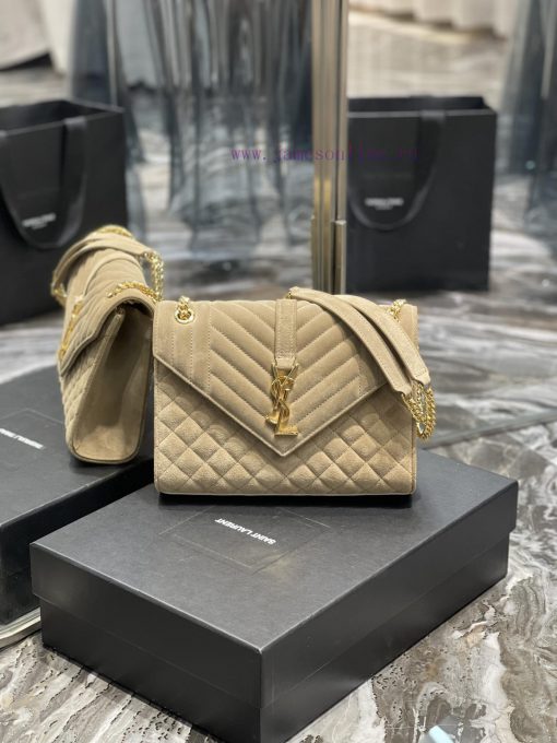 Yves Saint Laurent Bags 𝑬𝑵𝑽𝑬𝑳𝑶𝑷𝑬 _ Matte SeriesMedium envelope bag, V-shaped diamond patterned caviar, Italian impor 8z9yn62m - Image 2