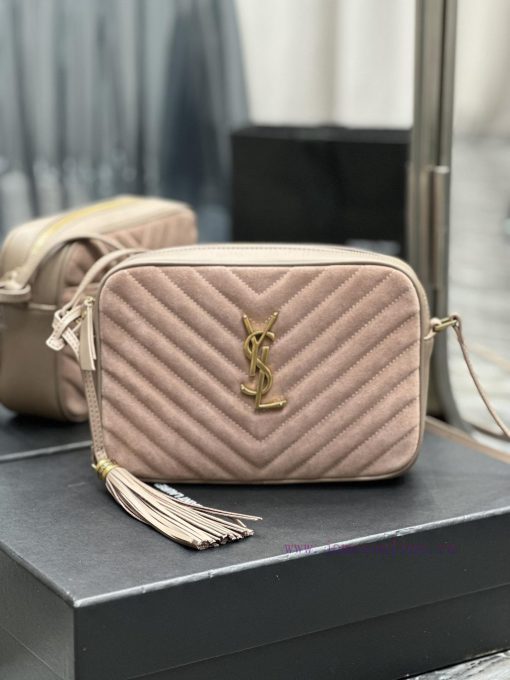 Yves Saint Laurent Bags NewLou Camera Bag _ Bare Pink Matte with CowhideTop level imported Italian cowhide camera ba v4q07uth - Image 2