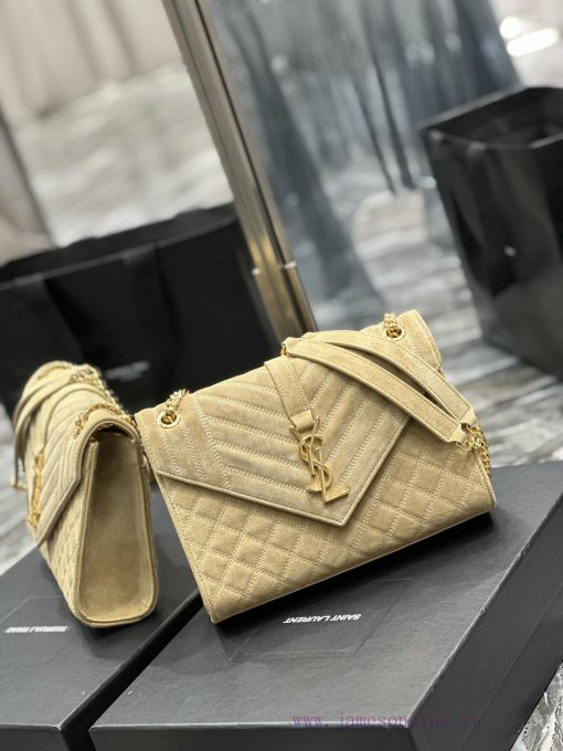 Yves Saint Laurent Bags 𝑬𝑵𝑽𝑬𝑳𝑶𝑷𝑬 _ Matte SeriesMedium envelope bag, V-shaped diamond patterned caviar, Italian impor deiddo9z - Image 3