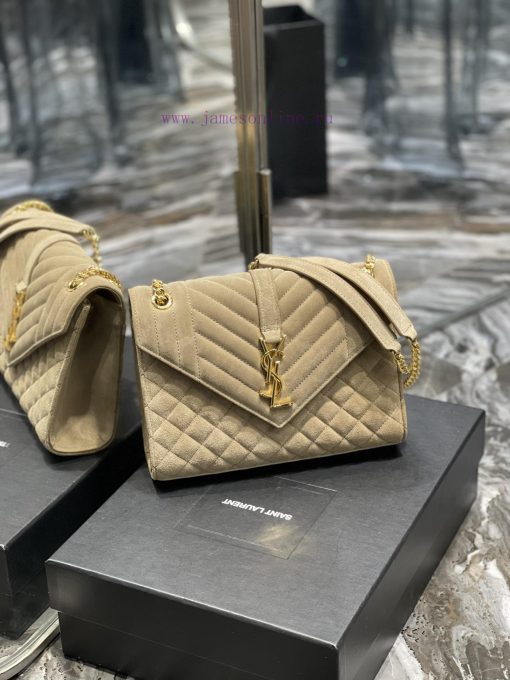 Yves Saint Laurent Bags 𝑬𝑵𝑽𝑬𝑳𝑶𝑷𝑬 _ Matte SeriesMedium envelope bag, V-shaped diamond patterned caviar, Italian impor 8z9yn62m - Image 3