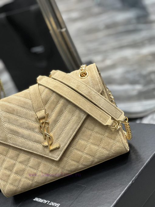 Yves Saint Laurent Bags 𝑬𝑵𝑽𝑬𝑳𝑶𝑷𝑬 _ Matte SeriesMedium envelope bag, V-shaped diamond patterned caviar, Italian impor deiddo9z - Image 5