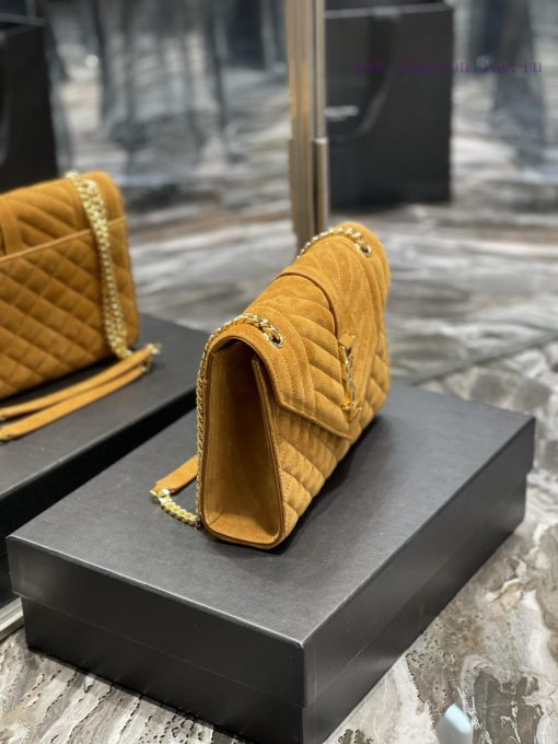 Yves Saint Laurent Bags 𝑬𝑵𝑽𝑬𝑳𝑶𝑷𝑬 _ Matte SeriesMedium envelope bag, V-shaped diamond patterned caviar, Italian impor q5tu9v2i - Image 6