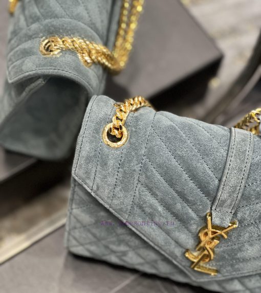 Yves Saint Laurent Bags 𝑬𝑵𝑽𝑬𝑳𝑶𝑷𝑬 _ Matte SeriesMedium envelope bag, V-shaped diamond patterned caviar, Italian impor sybwi6vs - Image 5