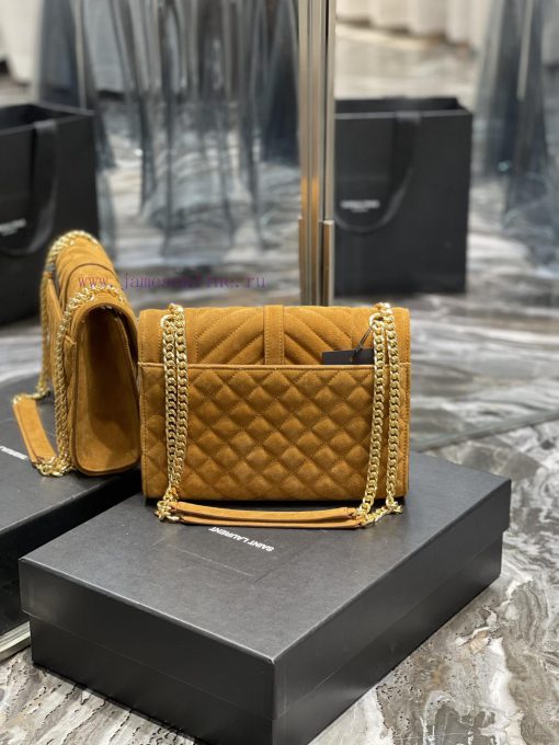 Yves Saint Laurent Bags 𝑬𝑵𝑽𝑬𝑳𝑶𝑷𝑬 _ Matte SeriesMedium envelope bag, V-shaped diamond patterned caviar, Italian impor q5tu9v2i - Image 7