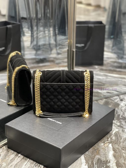 Yves Saint Laurent Bags 𝑬𝑵𝑽𝑬𝑳𝑶𝑷𝑬 _ Matte SeriesMedium envelope bag, V-shaped diamond patterned caviar, Italian impor 4f0qfz0h - Image 7