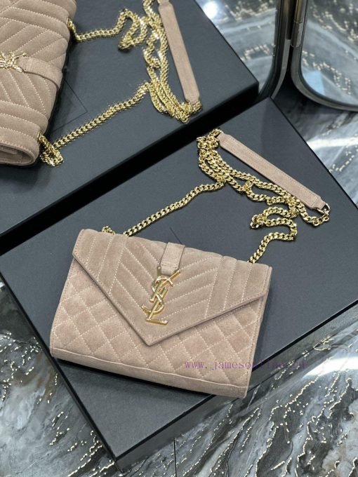 Yves Saint Laurent Bags NEW deep apricot color with gold buckle frosted finishEnvelope Matte SeriesSmall envelope ba 02292xk8 - Image 5
