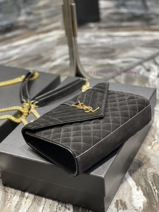 Yves Saint Laurent Bags 𝑬𝑵𝑽𝑬𝑳𝑶𝑷𝑬 _ Matte SeriesMedium envelope bag, V-shaped diamond patterned caviar, Italian impor 4f0qfz0h - Image 8