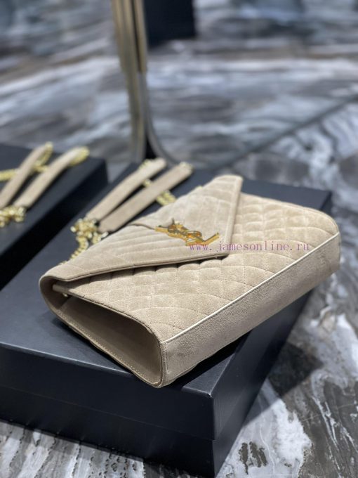 Yves Saint Laurent Bags 𝑬𝑵𝑽𝑬𝑳𝑶𝑷𝑬 _ Matte SeriesMedium envelope bag, V-shaped diamond patterned caviar, Italian impor 8z9yn62m - Image 8