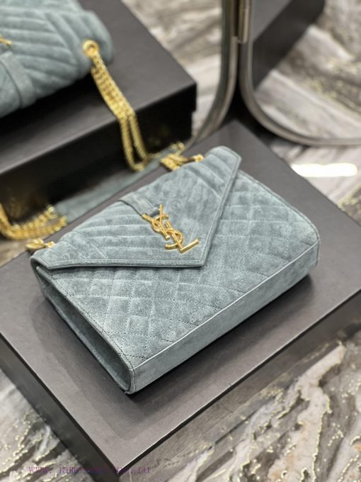 Yves Saint Laurent Bags 𝑬𝑵𝑽𝑬𝑳𝑶𝑷𝑬 _ Matte SeriesMedium envelope bag, V-shaped diamond patterned caviar, Italian impor sybwi6vs - Image 7