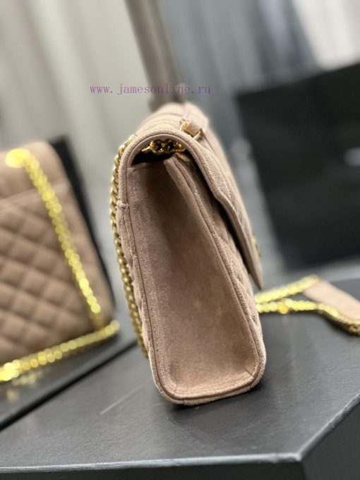 Yves Saint Laurent Bags NEW deep apricot color with gold buckle frosted finish𝑬𝑵𝑽𝑬𝑳𝑶𝑷𝑬 _ Matte SeriesMedium envelope 1bwpyxcv - Image 6