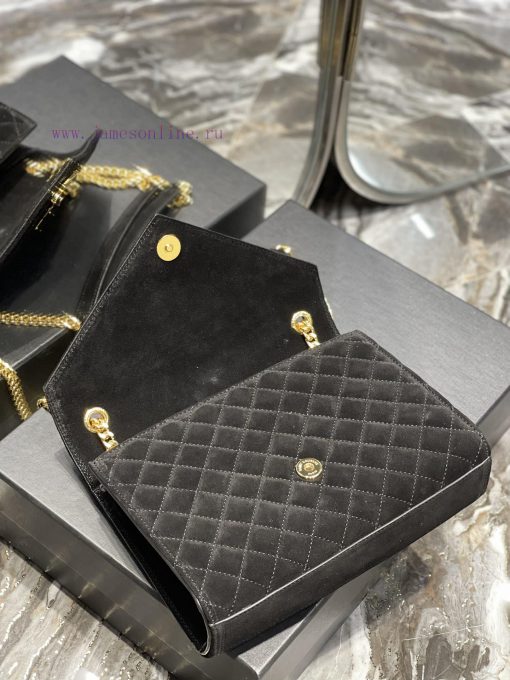Yves Saint Laurent Bags 𝑬𝑵𝑽𝑬𝑳𝑶𝑷𝑬 _ Matte SeriesMedium envelope bag, V-shaped diamond patterned caviar, Italian impor 4f0qfz0h - Image 9