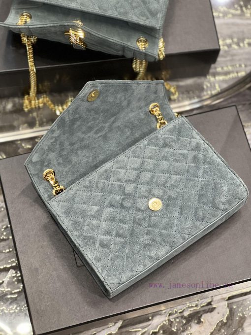 Yves Saint Laurent Bags 𝑬𝑵𝑽𝑬𝑳𝑶𝑷𝑬 _ Matte SeriesMedium envelope bag, V-shaped diamond patterned caviar, Italian impor sybwi6vs - Image 8