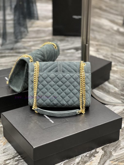 Yves Saint Laurent Bags 𝑬𝑵𝑽𝑬𝑳𝑶𝑷𝑬 _ Matte SeriesMedium envelope bag, V-shaped diamond patterned caviar, Italian impor sybwi6vs - Image 10
