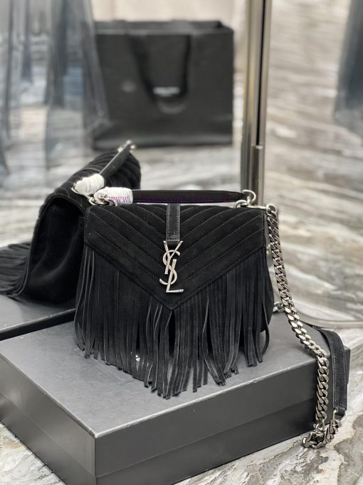 Yves Saint Laurent Bags Monogram College - Black frosted belt tasselWannian postman bag, hot and explosive 24cm, str lkhhhxjq - Image 2