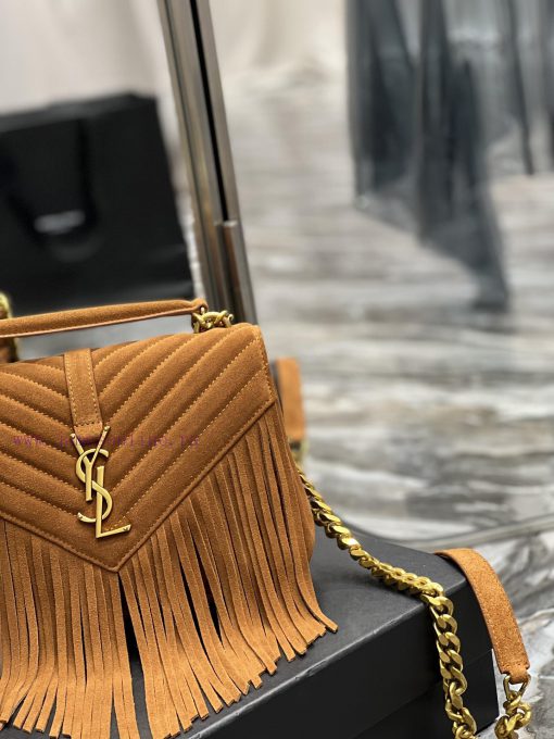 Yves Saint Laurent Bags Monogram College _ Turquoise frosted belt tasselWannian postman bag, hot and explosive 24cm, m6blahhd - Image 4