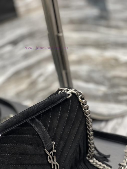 Yves Saint Laurent Bags Monogram College - Black frosted belt tasselWannian postman bag, hot and explosive 24cm, str lkhhhxjq - Image 6