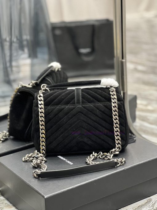 Yves Saint Laurent Bags Monogram College - Black frosted belt tasselWannian postman bag, hot and explosive 24cm, str lkhhhxjq - Image 7