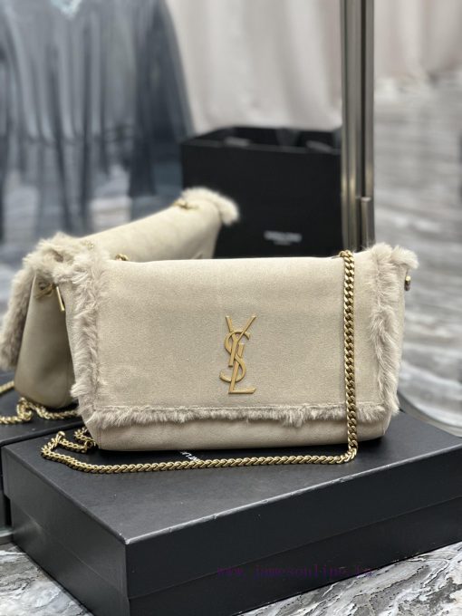 Yves Saint Laurent Bags Autumn and winter rabbit fur styles are out~𝐊𝐚𝐭𝐞 _ Double sided bag launches suede&rabbit fu ptmjmilw