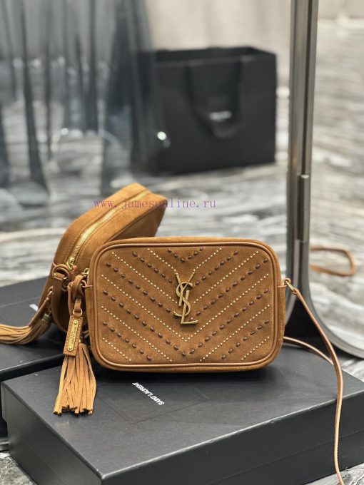 Yves Saint Laurent Bags 𝑳𝒐𝒖 Camera Bag _ Matte SeriesCaramel rivet threading techniqueTop imported Italian cowhide i k0h3tuhr - Image 2