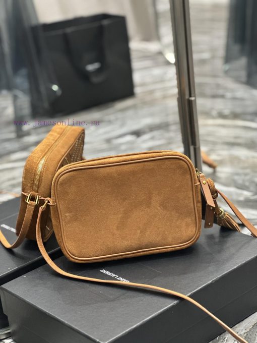 Yves Saint Laurent Bags 𝑳𝒐𝒖 Camera Bag _ Matte SeriesCaramel rivet threading techniqueTop imported Italian cowhide i k0h3tuhr - Image 8