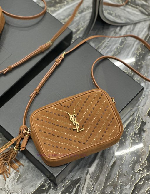Yves Saint Laurent Bags 𝑳𝒐𝒖 Camera Bag _ Matte SeriesCaramel rivet threading techniqueTop imported Italian cowhide i k0h3tuhr - Image 9