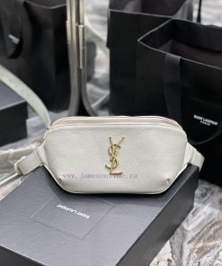 Yves Saint Laurent Bags NEW White Golden Button Caviar_ClassiC leather waist bag&chest bag classic iconic logo, dura 1hy360vm