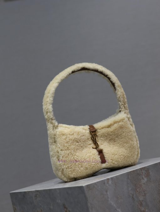 Yves Saint Laurent Bags Le 5A7 mini_ Lamb woolThe most eye-catching lamb fur must be planted with grass~Gentle camel auqhgaho - Image 4