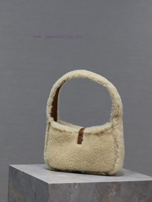 Yves Saint Laurent Bags Le 5A7 mini_ Lamb woolThe most eye-catching lamb fur must be planted with grass~Gentle camel auqhgaho - Image 6