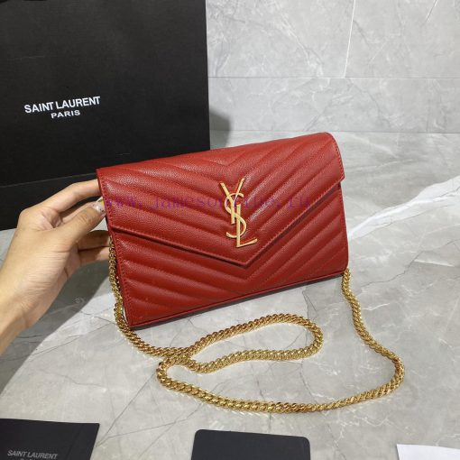 Yves Saint Laurent Bags 𝑴𝒐𝒏𝒐𝒈𝒓𝒂𝒎 𝑾𝒐𝒄 MONOGRAM caviar pattern envelope package A super practical small bag, the most utws6k31 - Image 3