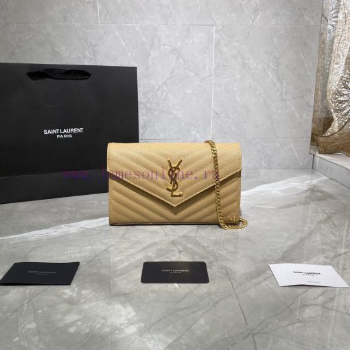 Yves Saint Laurent Bags 𝑴𝒐𝒏𝒐𝒈𝒓𝒂𝒎 𝑾𝒐𝒄 MONOGRAM caviar pattern envelope package A super practical small bag, the most q8rvply1 - Image 2