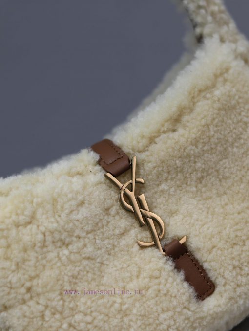 Yves Saint Laurent Bags Le 5A7 mini_ Lamb woolThe most eye-catching lamb fur must be planted with grass~Gentle camel auqhgaho - Image 9