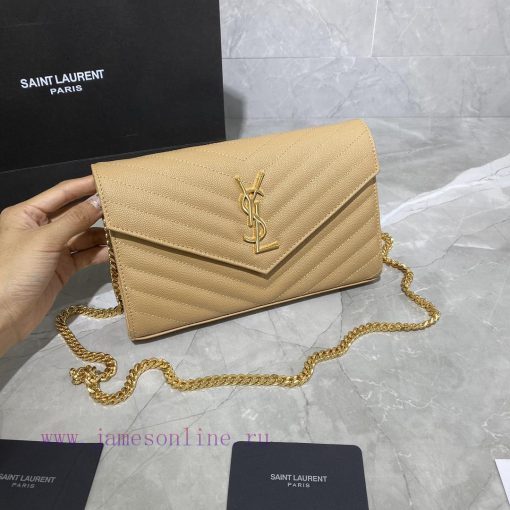 Yves Saint Laurent Bags 𝑴𝒐𝒏𝒐𝒈𝒓𝒂𝒎 𝑾𝒐𝒄 MONOGRAM caviar pattern envelope package A super practical small bag, the most q8rvply1 - Image 3