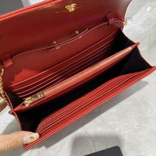 Yves Saint Laurent Bags 𝑴𝒐𝒏𝒐𝒈𝒓𝒂𝒎 𝑾𝒐𝒄 MONOGRAM caviar pattern envelope package A super practical small bag, the most utws6k31 - Image 9