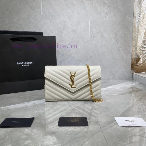 Yves Saint Laurent Bags 𝑴𝒐𝒏𝒐𝒈𝒓𝒂𝒎 𝑾𝒐𝒄 MONOGRAM caviar pattern envelope package A super practical small bag, the most cq2u3gxr - Image 2