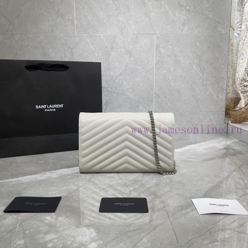 Yves Saint Laurent Bags 𝑴𝒐𝒏𝒐𝒈𝒓𝒂𝒎 𝑾𝒐𝒄 MONOGRAM caviar pattern envelope package A super practical small bag, the most i0d1wn9l - Image 10